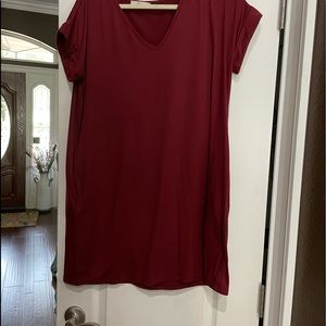 Burgundy dress.   Entro.  Large